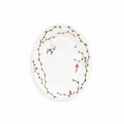 Kähler - Hammershøi Christmas Ovalt Table Dish Medium - White With Deko (693206)