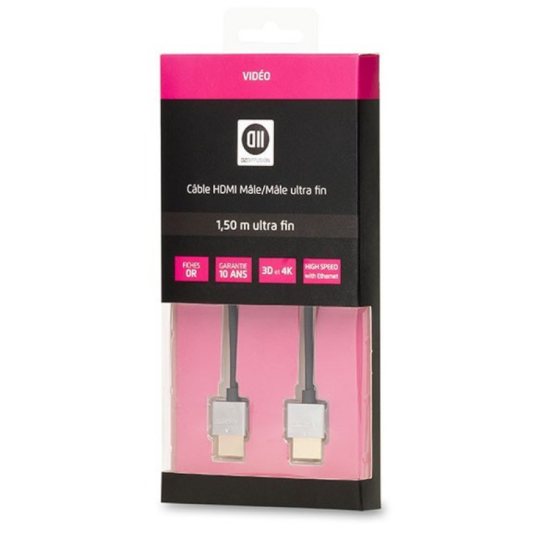 D2 Diffusion D2HDMI150UF HDMI cable 1.5 m HDMI Type A (Standard) Black