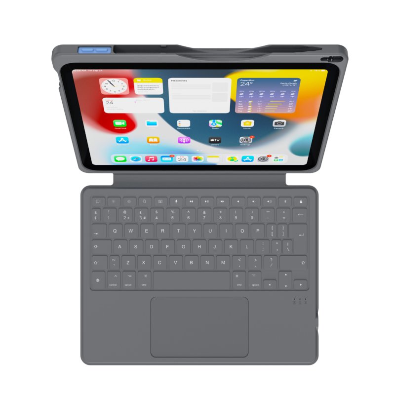 Deqster Rugged Touch PLUS Keyboard für iPad 10.9" (10. Gen.), Bluetooth, DE-Layout, (QWERTZ)
