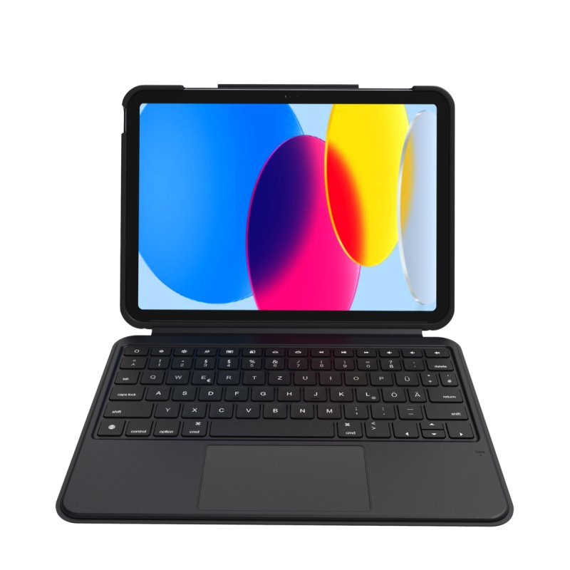 Deqster Smart Combo Touch Keyboard iPad 10.9" (10. Gen.) Apple smart connector, Deutsches Layout (QWERTZ)