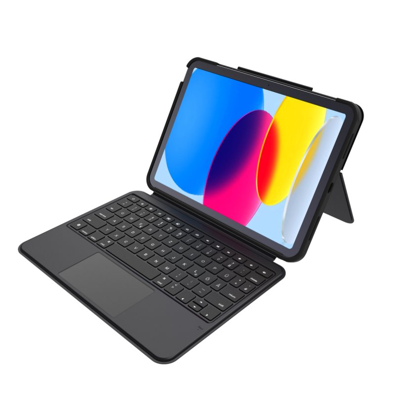 Deqster Smart Combo Touch Keyboard iPad 10.9" (10. Gen.) Apple smart connector, Deutsches Layout (QWERTZ)