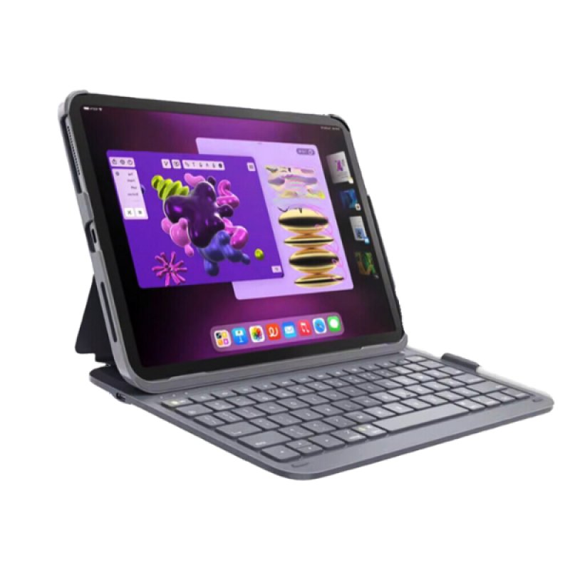 Deqster Slim Pro Keyboard für iPad Air 13", iPad Pro 12.9" (3./4./5. Gen.), Bluetooth, Deutsches Layout (QWERTZ)