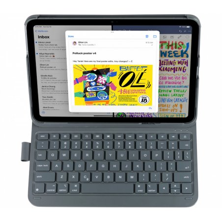 Deqster Slim Pro Keyboard für iPad 10.9" (10 Gen.), iPad Air 11" (M2), iPad Pro 11" (4./ 3./ 2./ 1. Gen.)