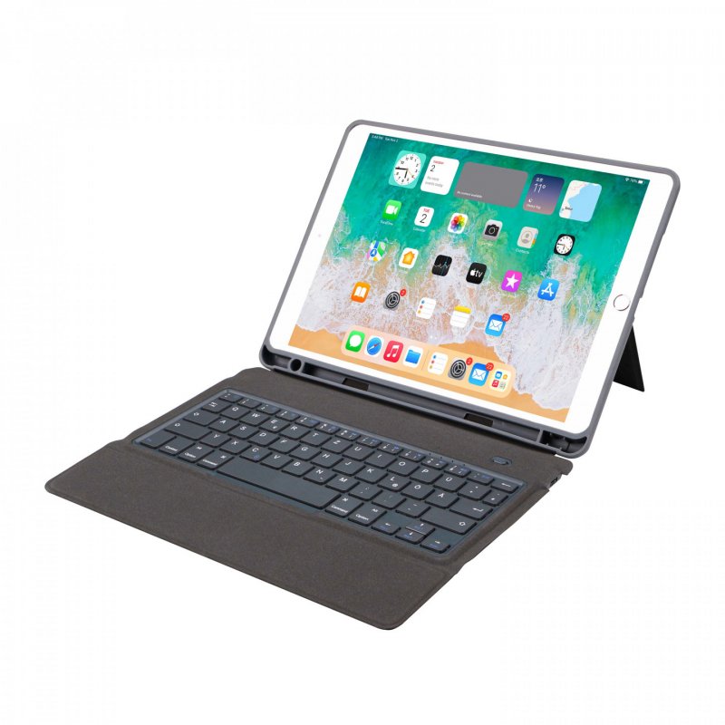 Deqster Tastarhülle Slim Keyboard 2 für iPad 10.2"(7./8./9. Gen) Bluetooth, deutsches Layout (QWERTZ)