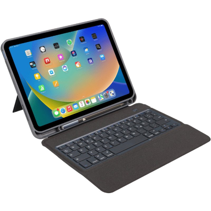 DEQSTER 40-1018415 clavier pour tablette QWERTZ Allemand USB Bluetooth Noir