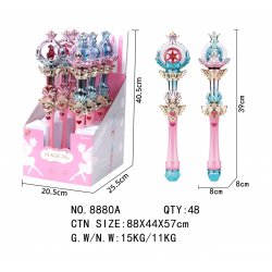 Sea&Sun - Flashing Magic Stick w. Light & Music 6pcs Display (8880A)