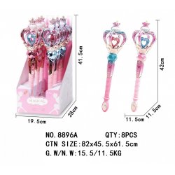 Sea&Sun - Flashing Magic Stick w. Light Music 6pcs Display (8896A)