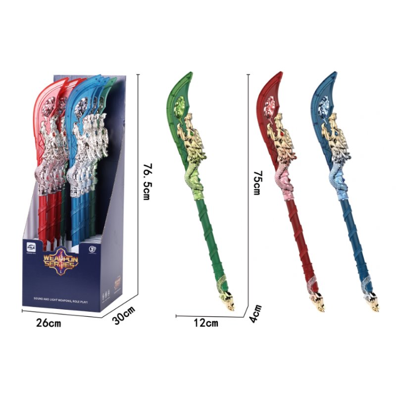 Sea&Sun - Machete w. Light & Sound 8pcs Display (6616A)