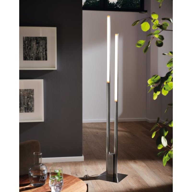 EGLO - Fraioli-Z floor lamp brushed steel - RGB TW - Zigbee, Bluetooth
