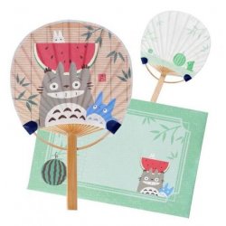 MON VOISIN TOTORO - Totoro avec Pastèque -Eventail & Enveloppe