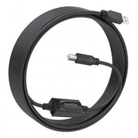 CABLE USB 2.0 AISENS CON AMPLIFICADOR TIPO A/M-B/M, NEGRO, 10M