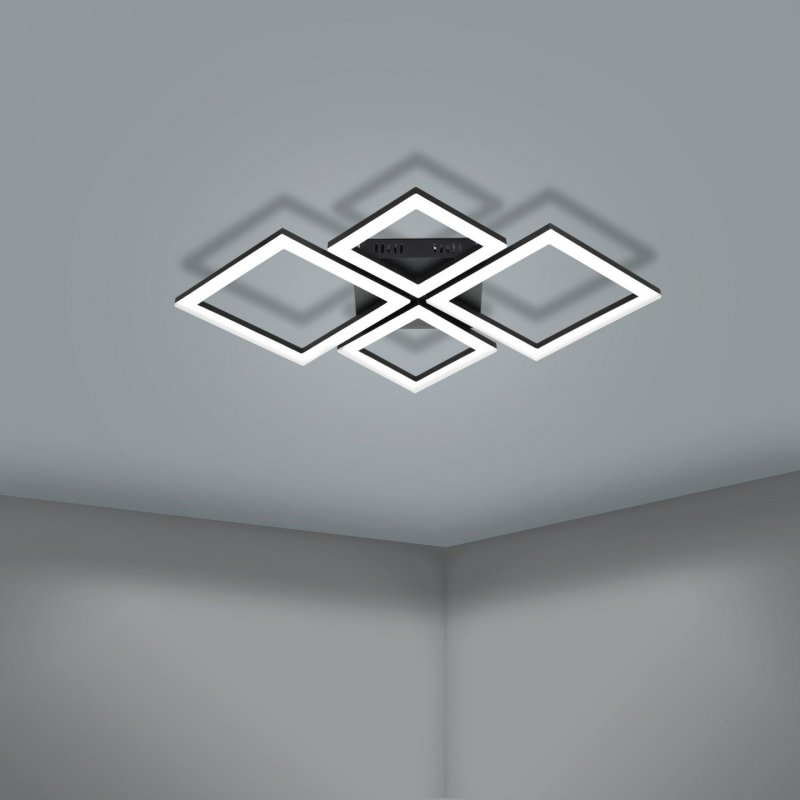 EGLO - Paranday-Z ceiling lamp w/squares black 47x43 - TW - Zigbee, Bluetooth