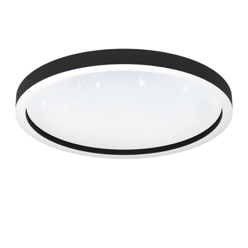 EGLO - Montemorelos-Z loft lamp black w/crystal effect Ø57 - RGB TW - Zigbee, Bluetooth