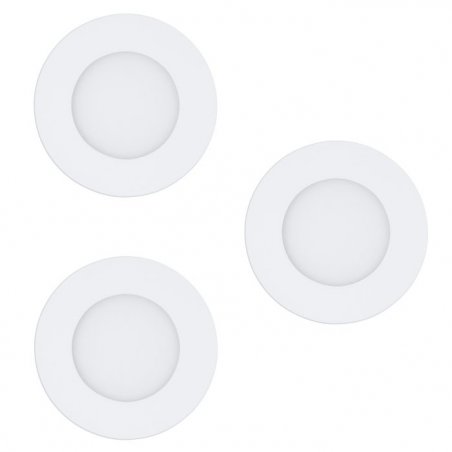 EGLO - Set of 3x Fueva-Z Recessed Lights, White Ø8.5 - TW - Zigbee, Bluetooth