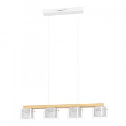 EGLO - Portico-Z long table pendant natural and clear L88 - RGB TW - Zigbee, Bluetooth
