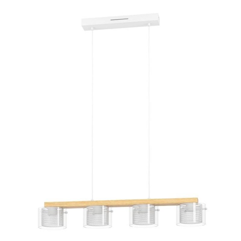 EGLO - Portico-Z long table pendant natural and clear L88 - RGB TW - Zigbee, Bluetooth