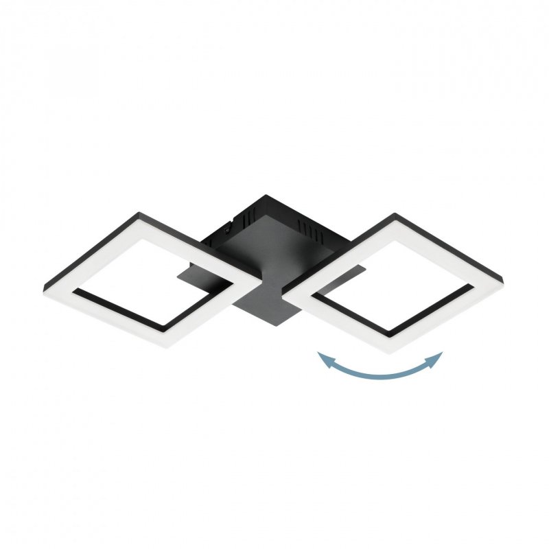 EGLO - Paranday-Z ceiling lamp with squares black 47x22.5 - TW - Zigbee, Bluetooth