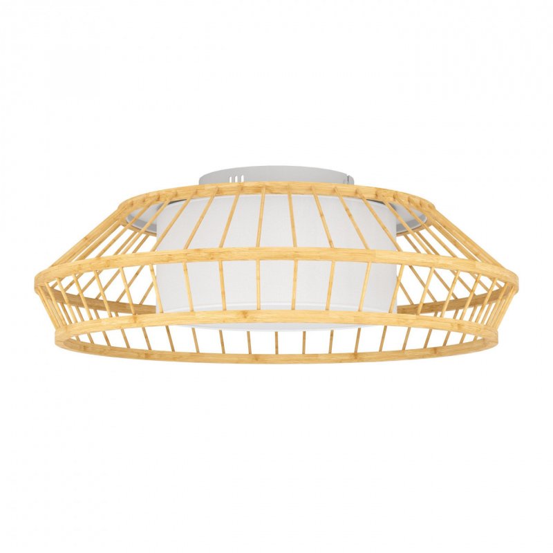 EGLO - Yuku-Z ceiling lamp bamboo Ø46 - RGB TW - Zigbee, Bluetooth