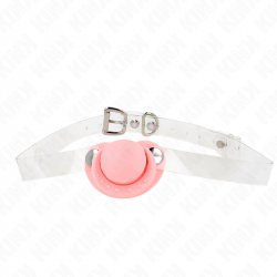 KINK - PINK PACIFIER SHAPED GAG 5.5 x 4 CM ADJUSTABLE 43-60 CM