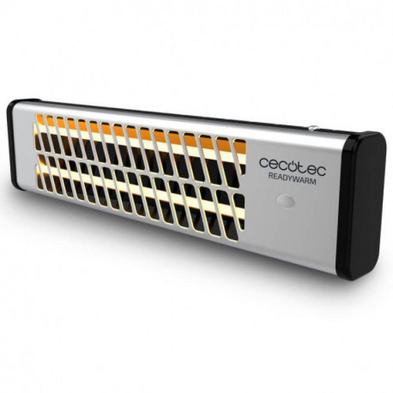 Cecotec 05323 appareil de chauffage Intérieure Noir, Acier inoxydable 1200 W Chauffage d'appoint électrique à quartz