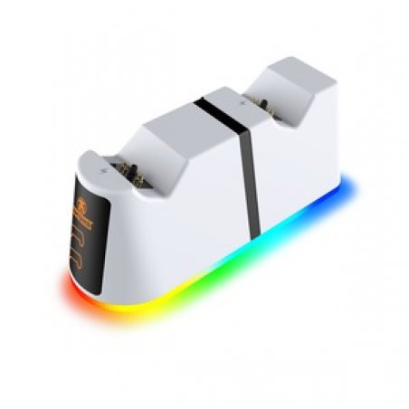 CHARGEUR DUAL CYBER V01 POUR MANETTE PS5 BLANC