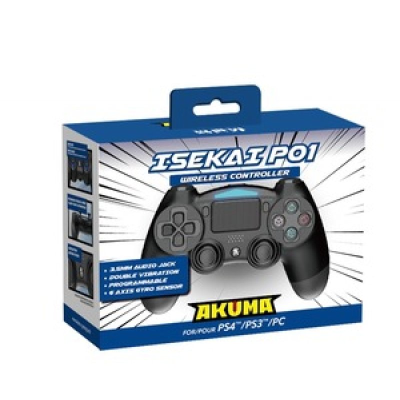 MANETTE SANS FIL ISEKAI P01 POUR PS4 / PS3 / PC NOIR