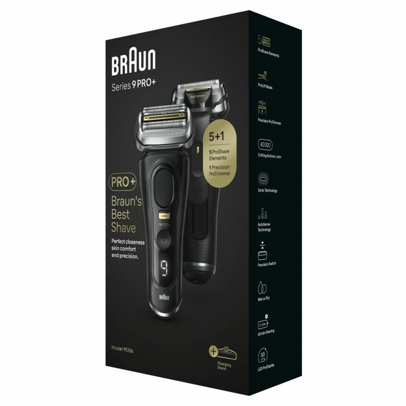 Braun Series 9 Pro 9510s Wet & Dry Rasoir à grille Tondeuse Noir