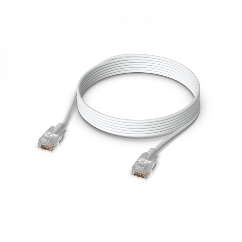 Ubiquiti UACC-Cable-Patch-EL-3M-W networking cable Translucent, White Cat6