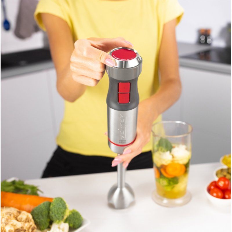 Zelmer ZHB4650 VARIO 0,7 L Mélangeur par immersion 1400 W Métallique, Rouge