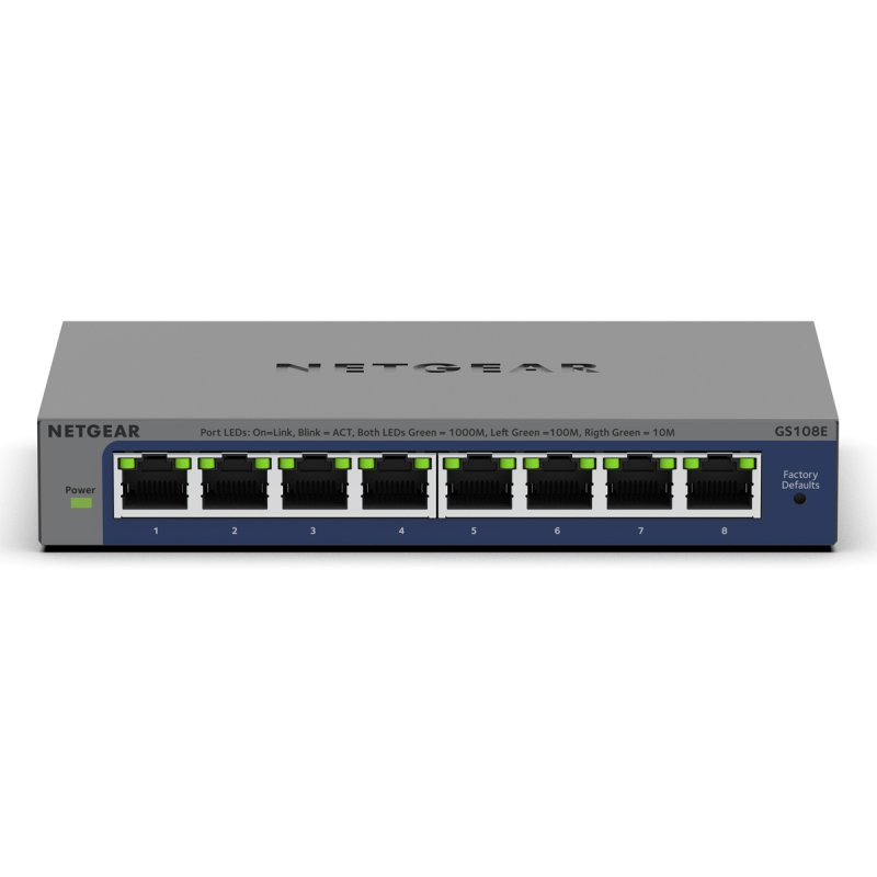 8PT GIGABIT PLUS SWITCH GS108E
