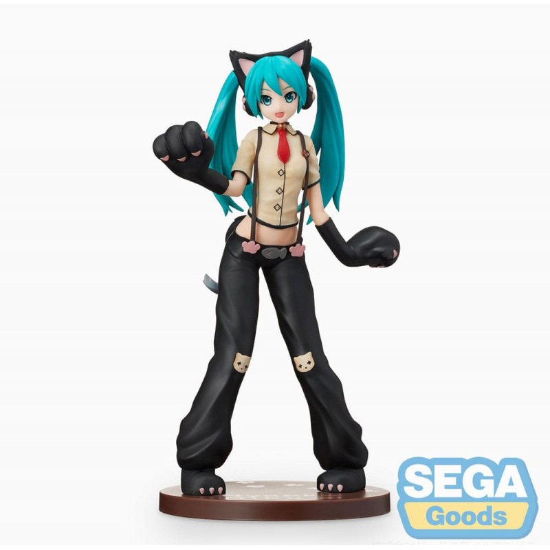 Hatsune Miku Project DIVA Arcade Future Tone statuette PVC SPM Hatsune Miku Kitty Cat 23 cm