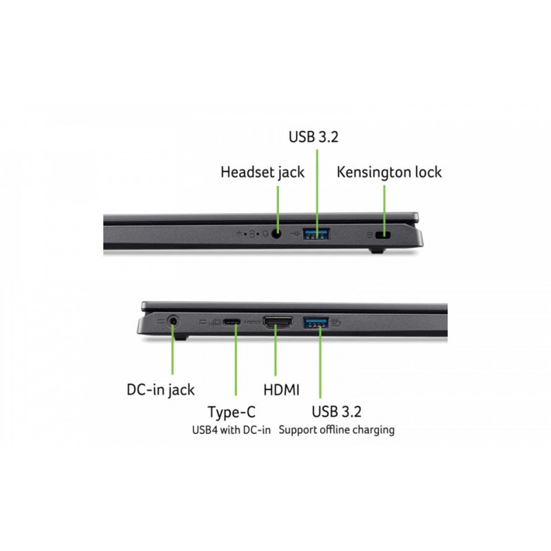 Acer Aspire 15 (A15-41M-R4AN) 15,6" Full-HD, IPS, Ryzen 5-8640HS, 16GB RAM, 1TB SSD, Windows 11