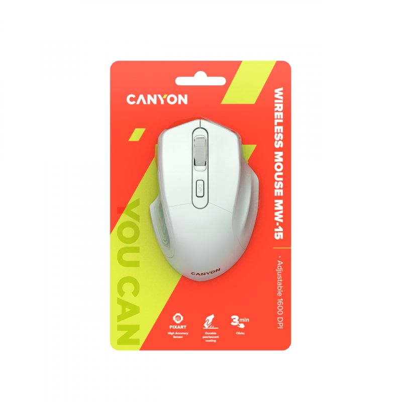 Canyon Pixart MW-15 souris Bureau Droitier PS/2 Optique 1600 DPI