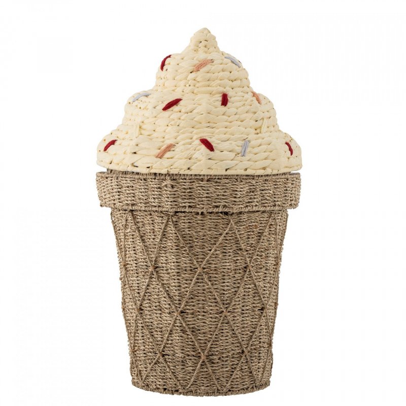 Bloomingville MINI - Cillie Basket w/Lid - Nature - Water Hyacinth