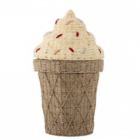 Bloomingville MINI - Cillie Basket w/Lid - Nature - Water Hyacinth