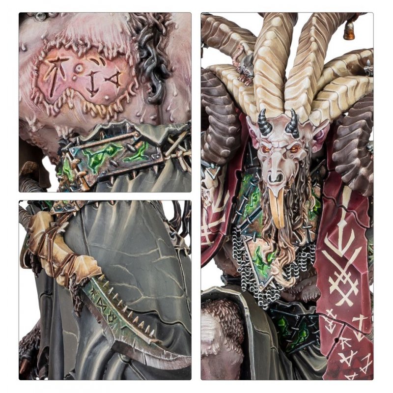 Warhammer AoS - Skaven Vizzik Skour Prophete du Rat Cornu