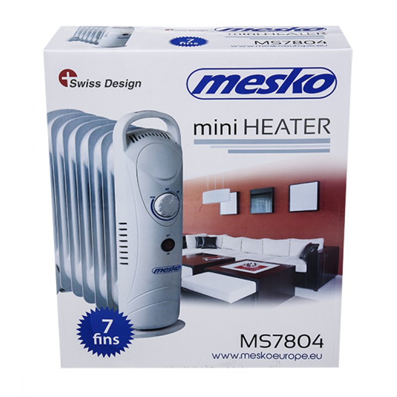 Mesko Home MS7804 Intérieure Blanc 700 W Chauffage électrique à bain d’huile