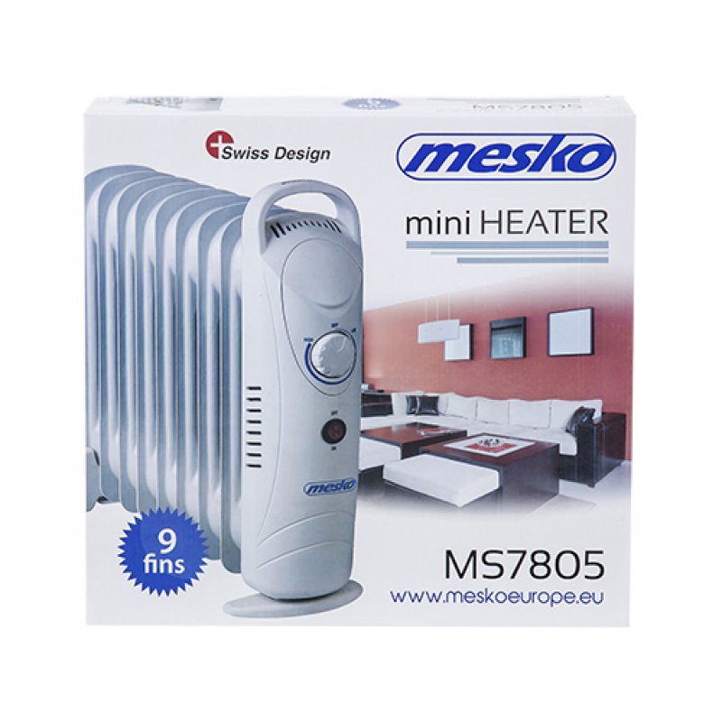 Mesko Home MS7805 Intérieure Blanc 1000 W Chauffage électrique à bain d’huile