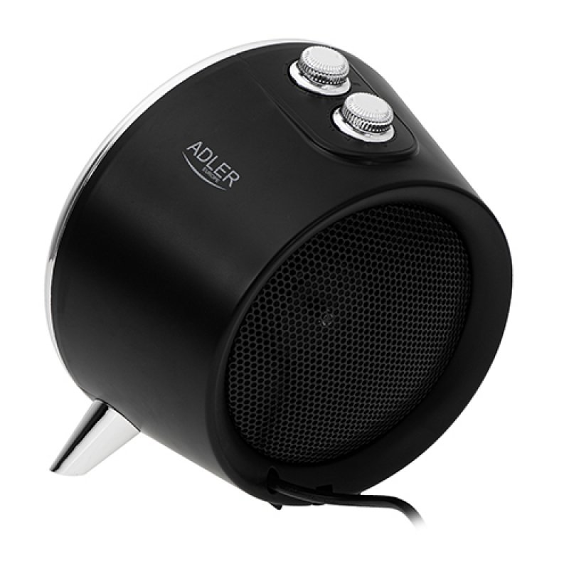 Adler AD 7742 appareil de chauffage Intérieure Noir, Argent 1500 W Chauffage de ventilateur électrique