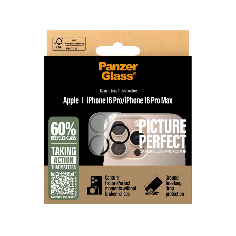 PanzerGlass - Lens Protector - iPhone 16 Pro/iPhone 16 Pro Max - PicturePerfect