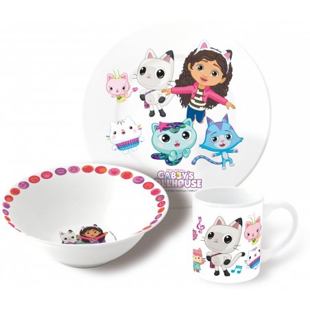 Stor - 3-Piece Ceramic Gift Set - Gabby's Dollhouse (88045)