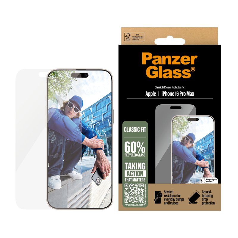 PanzerGlass - Screen Protector - iPhone 16 Pro Max - Classic Fit