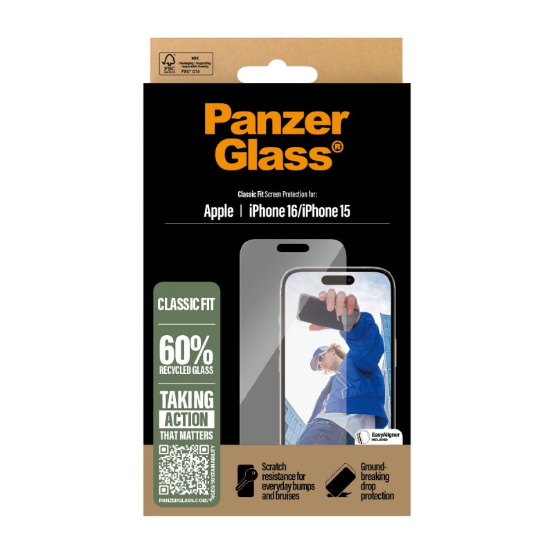 PanzerGlass PG Scrn iPhone 16 6.1Inch Classic Fit