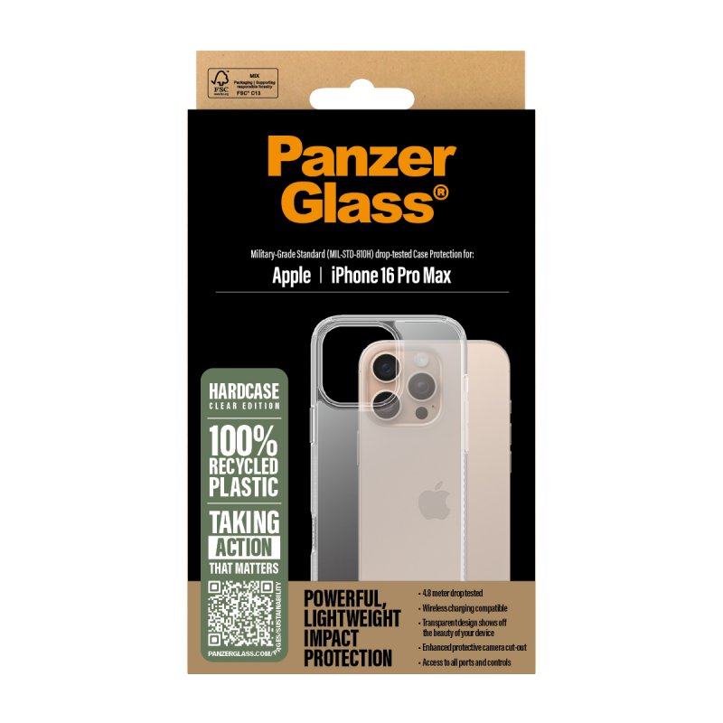 PanzerGlass HardCase Transparent iPhone 16 Pro Max
