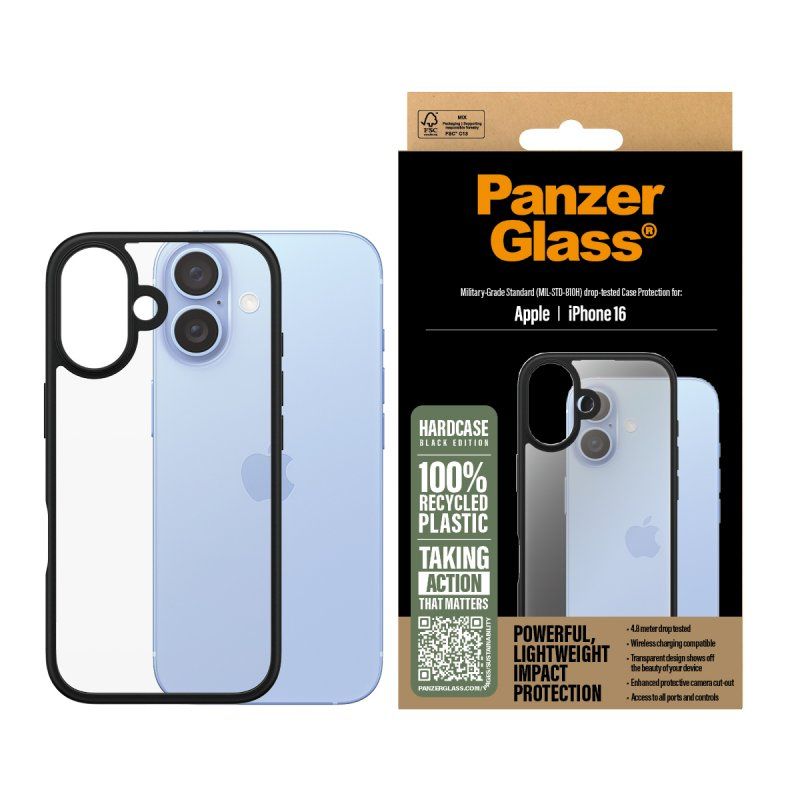 PanzerGlass HardCase Black iPhone 16