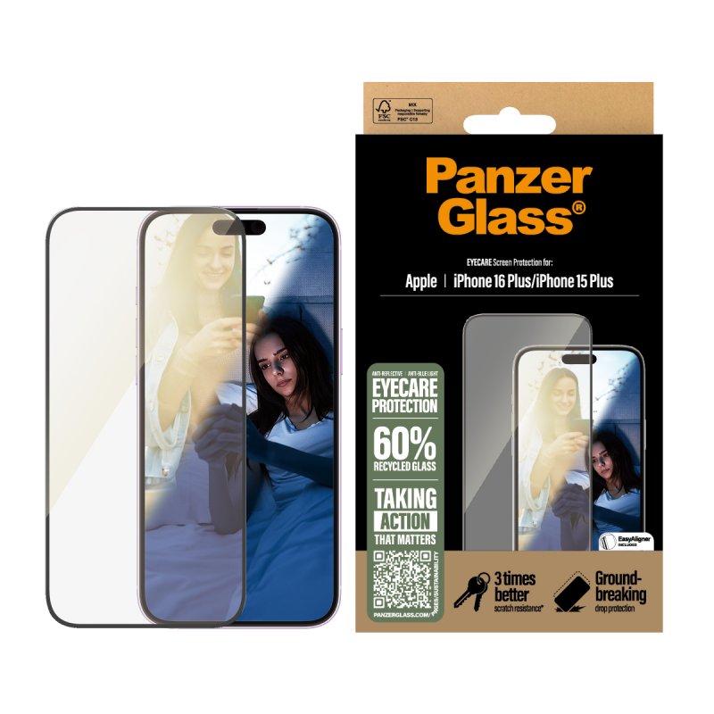 PanzerGlass PG EyeCare Scrn iPhone 16 6.7Inch UWF