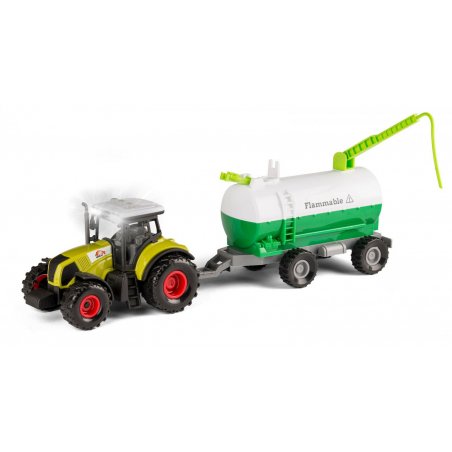 Bull - Tractor with large trailer 1:32, assorted (41856)