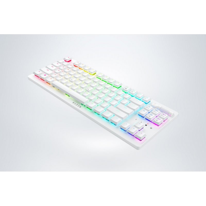 Razer DeathStalker V2 Pro Tenkeyless clavier Jouer USB RF Wireless Bluetooth QWERTY Anglais américain Blanc