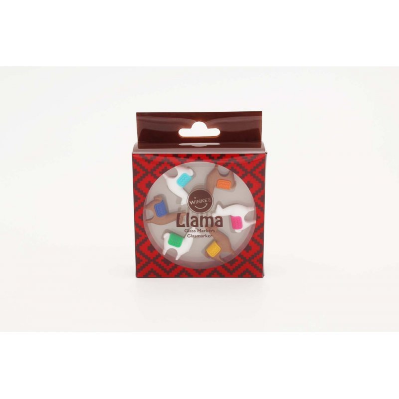 Winkee - Drinks Markers - Llama Glass Markers