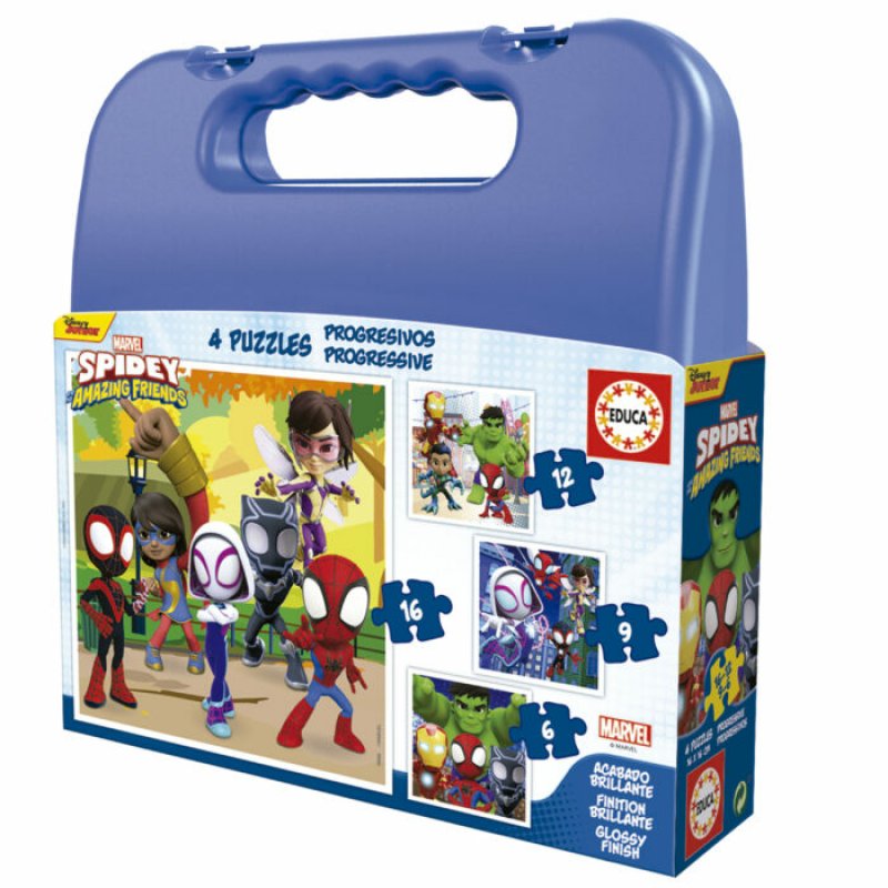 Educa - Puzzle -6-9-12-16 Spidey & His Amazing Friends (80-19580)